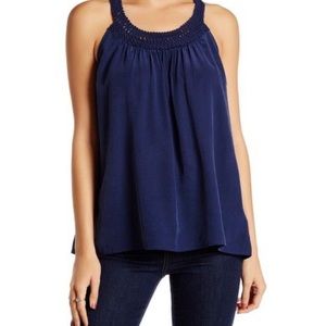 Joie Alaska Navy Silk Tank NWT